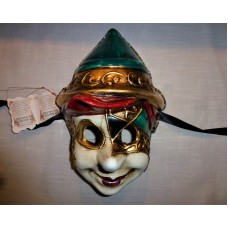 Italy Venetian, New,  Hand Made Paper Mache, Pinocchio Mask Wall Hanging Decor    283092301548